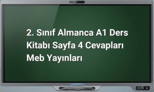 2. Sınıf Almanca Sayfa 4 Cevapları