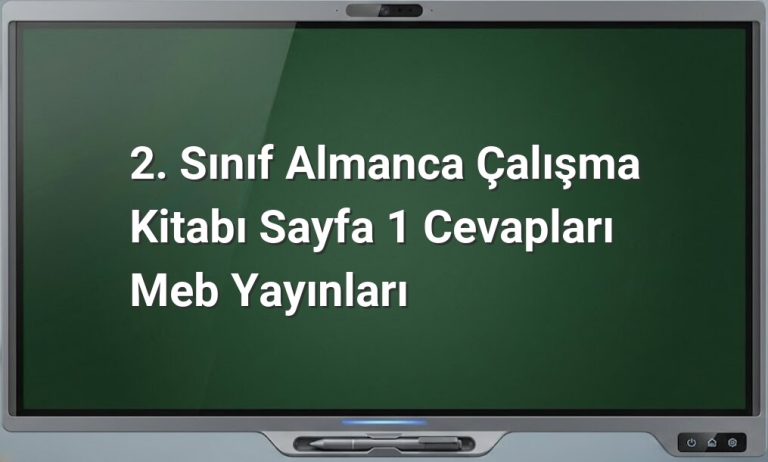 2. sınıf Almanca çalışma kitabı