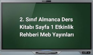 2. Sınıf Almanca sayfa 1