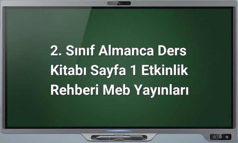 2. Sınıf Almanca sayfa 1