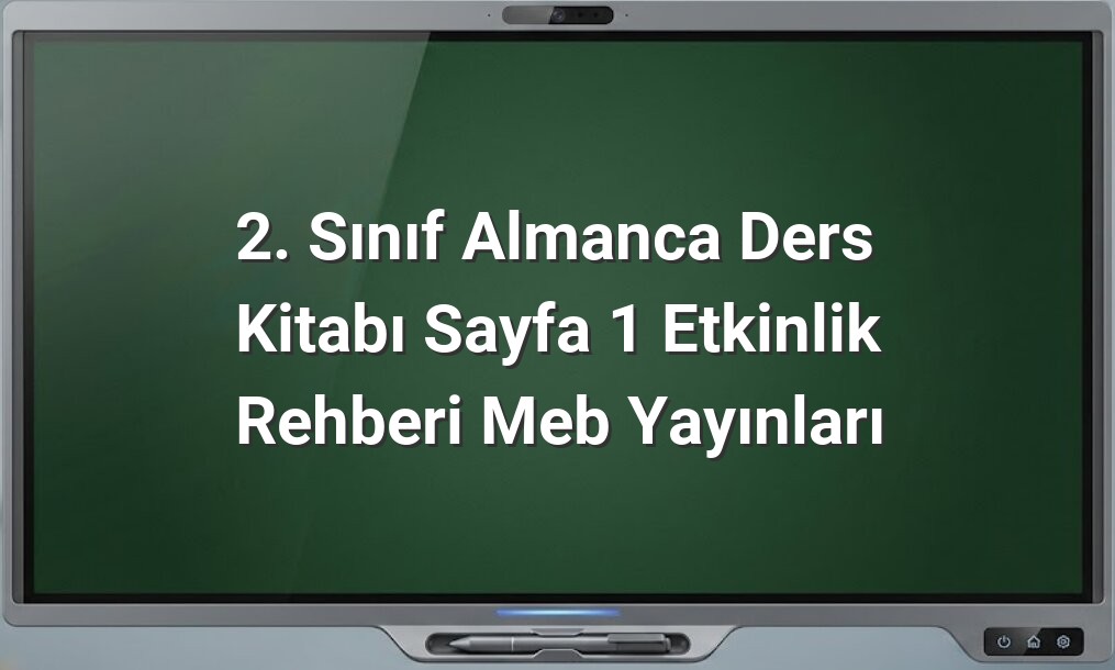 2. Sınıf Almanca sayfa 1