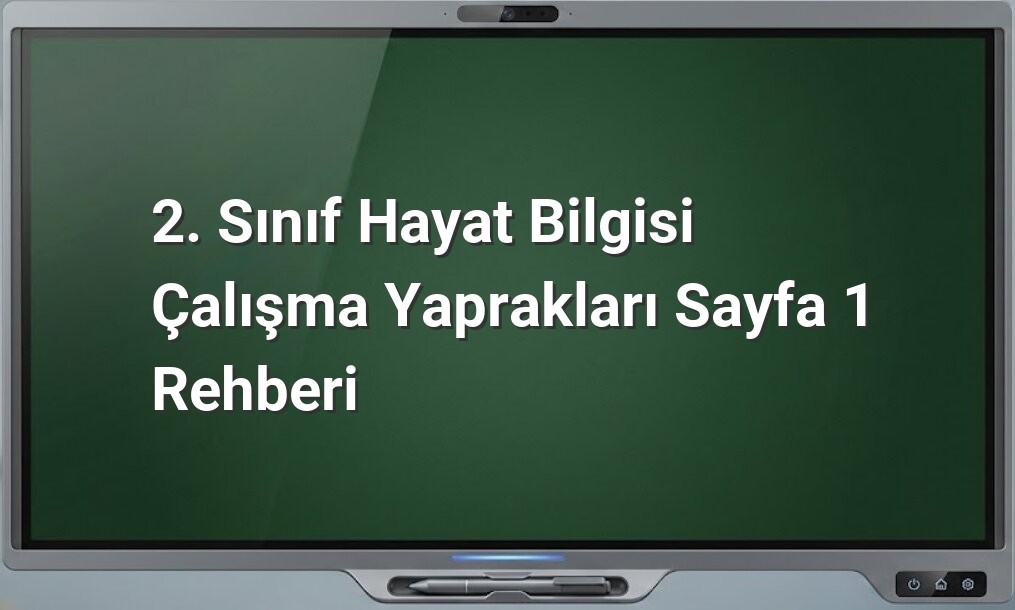 2. Sınıf Hayat Bilgisi Sayfa 1