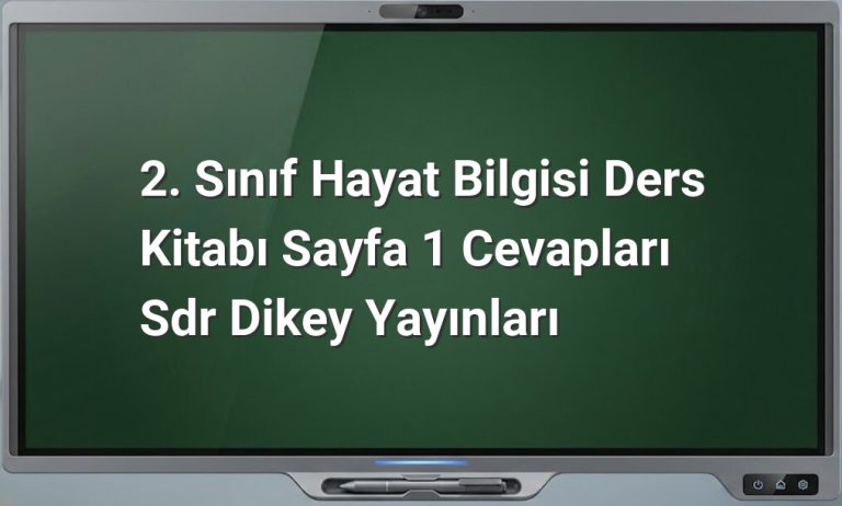 2. Sınıf Hayat Bilgisi Sayfa 1