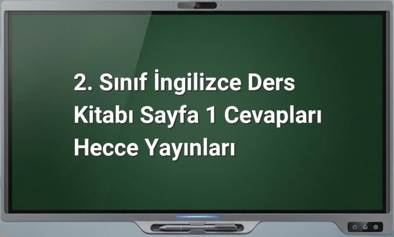 2. Sınıf İngilizce ders kitabı