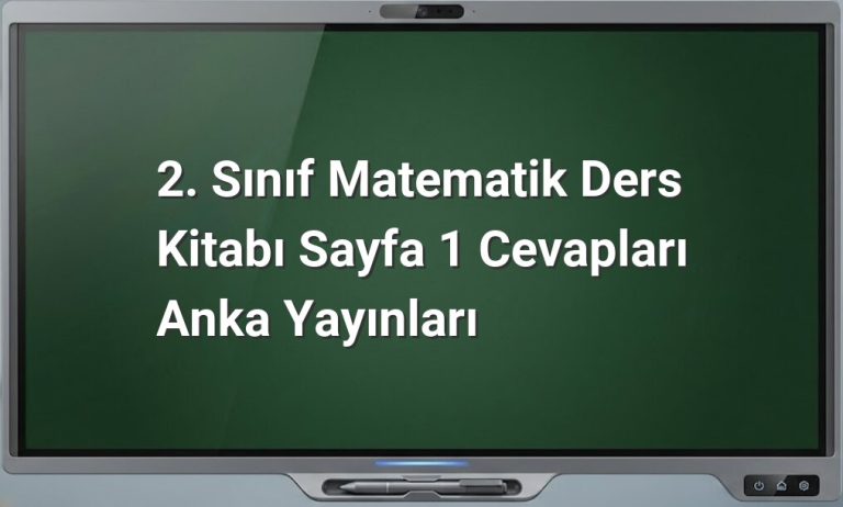 2. Sınıf Matematik Sayfa 1