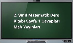2. Sınıf Matematik Sayfa 1 Cevapları