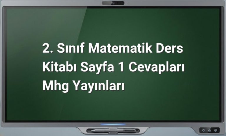 2. Sınıf Matematik Sayfa 1
