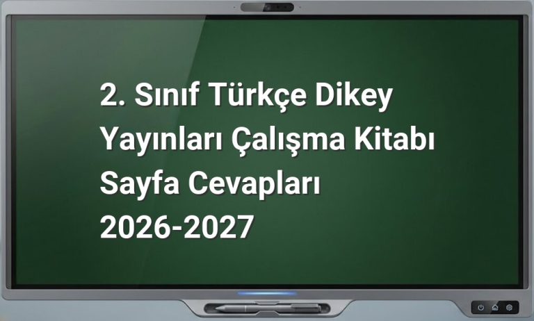 2. Sınıf Türkçe Dikey Yayınları cevapları