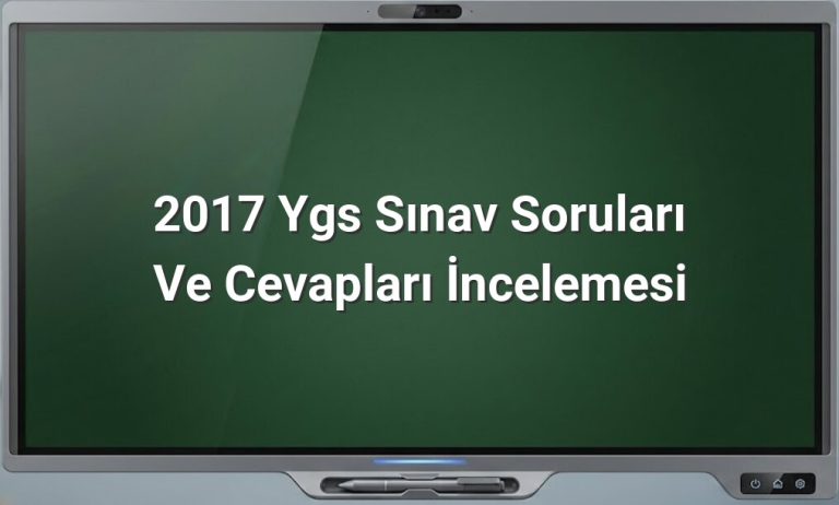 2017 YGS soruları ve cevapları