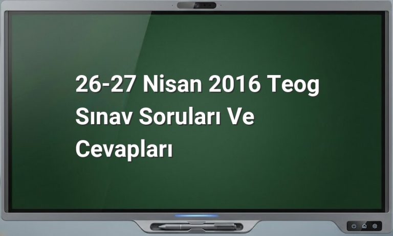 2016 TEOG sınav soruları