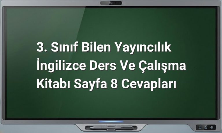 İngilizce ders kitabı cevapları
