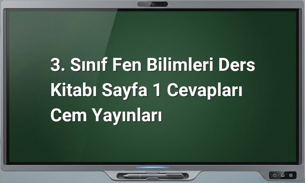 3. sınıf fen bilimleri sayfa 1