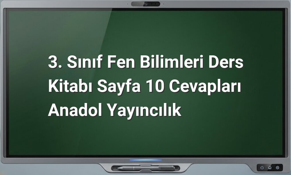 3. Sınıf Fen Bilimleri Cevapları