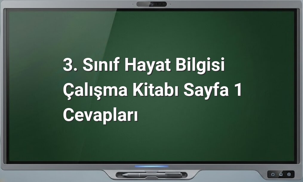 3. Sınıf Hayat Bilgisi Sayfa 1