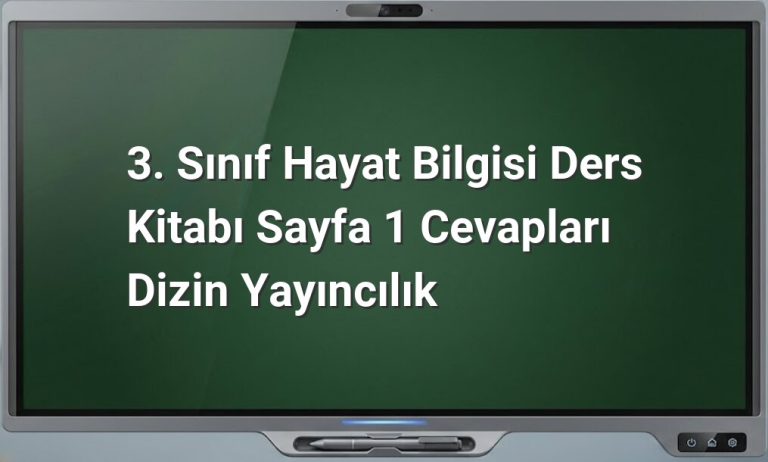 3. Sınıf Hayat Bilgisi Sayfa 1