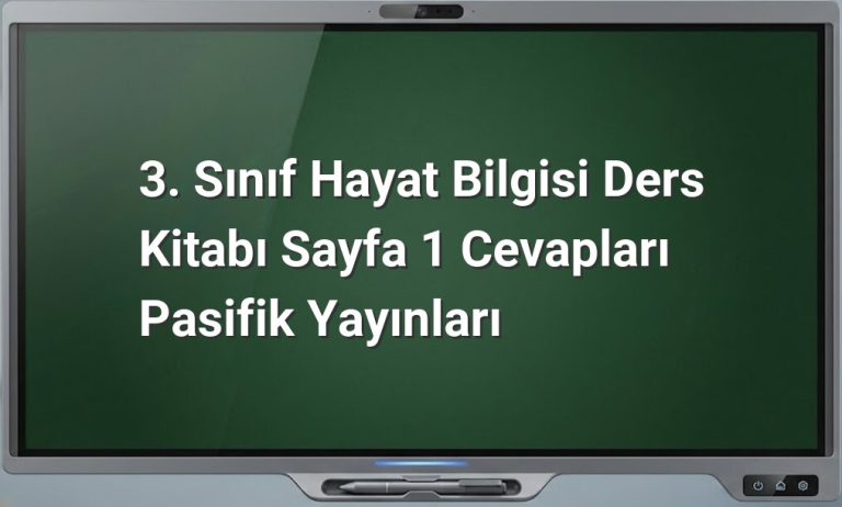 3. Sınıf Hayat Bilgisi Sayfa 1