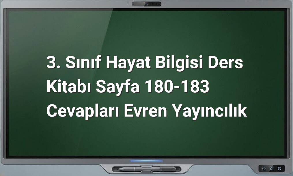 3. Sınıf Hayat Bilgisi Doğada Hayat Cevapları