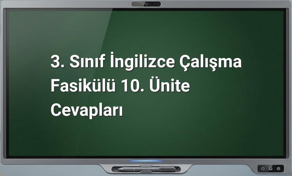 3. Sınıf İngilizce 10. Ünite