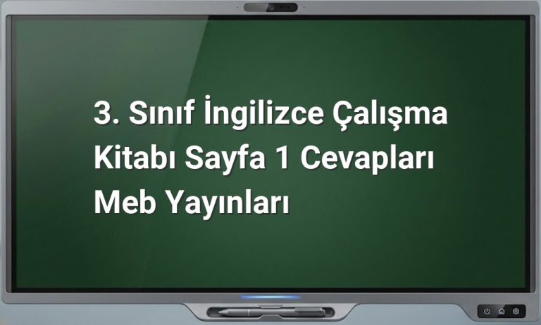 3. Sınıf İngilizce çalışma kitabı