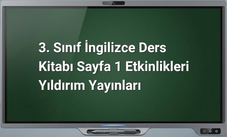3. sınıf İngilizce etkinlikleri