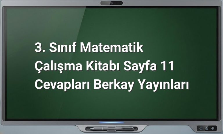 3. Sınıf Matematik Sayfa 11 Cevapları