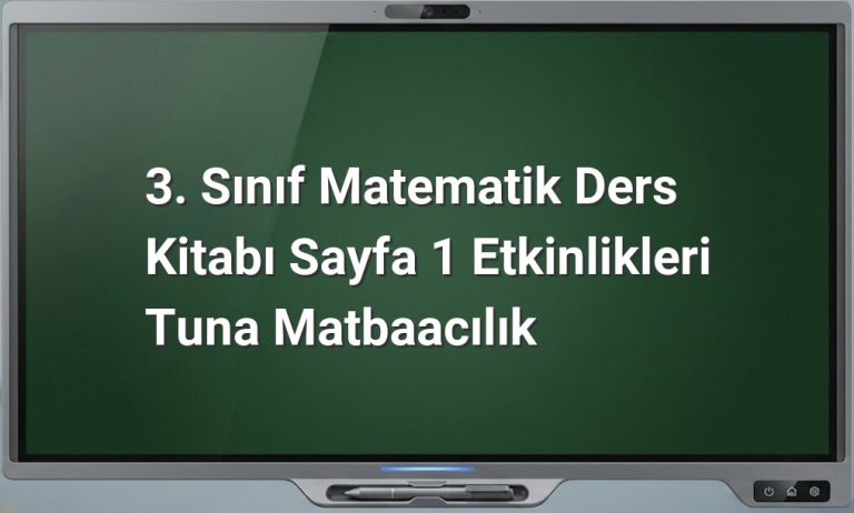 3. Sınıf Matematik Sayfa 1