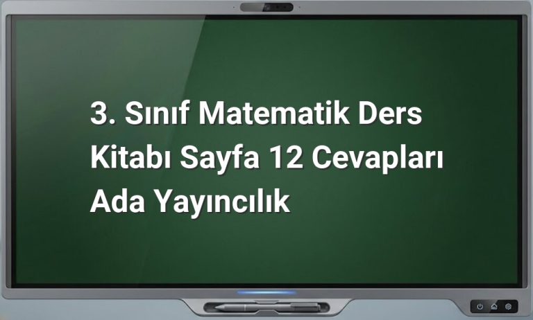 3. Sınıf Matematik Sayfa 12 Cevapları