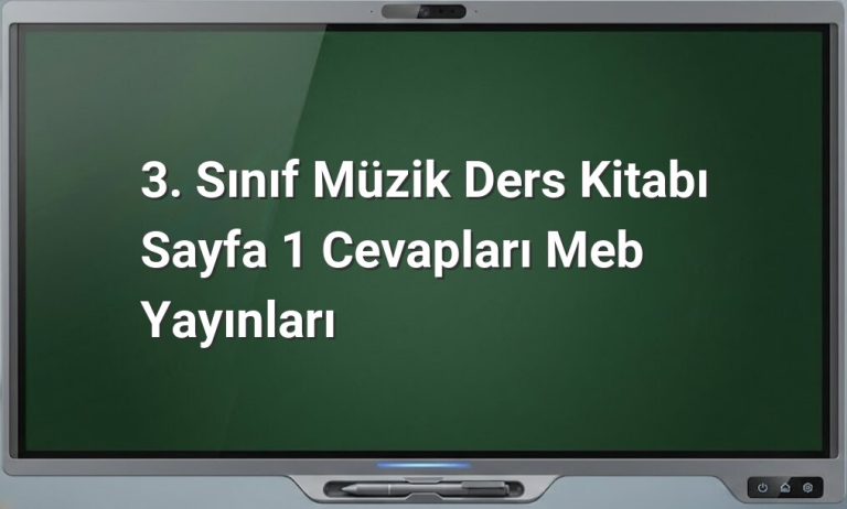 3. Sınıf Müzik Cevapları