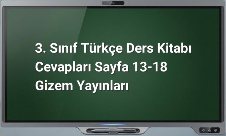 3. Sınıf Türkçe cevapları