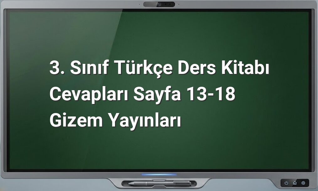 3. Sınıf Türkçe cevapları