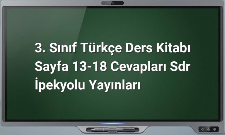 3. Sınıf Türkçe ders kitabı cevapları