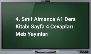 4. Sınıf Almanca Sayfa 4 Cevapları