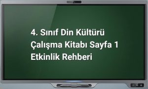 4. Sınıf Din Kültürü Sayfa 1