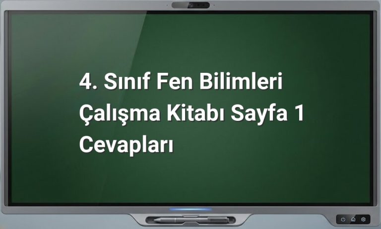 4. Sınıf Fen Bilimleri Sayfa 1