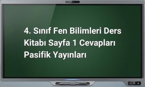 4. Sınıf Fen Bilimleri Sayfa 1