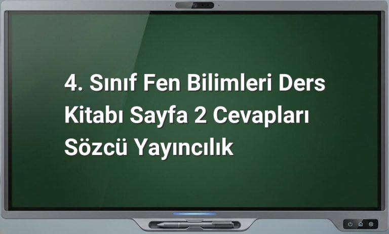 4. Sınıf Fen Bilimleri Sayfa 2