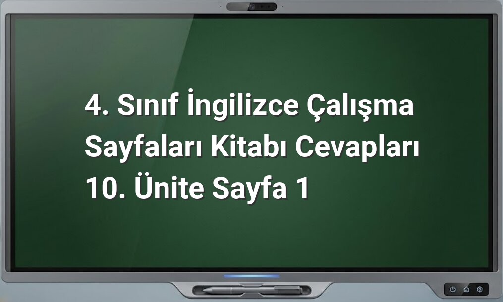 4. sınıf İngilizce çalışma sayfası