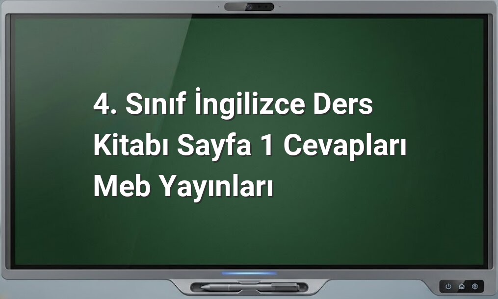 4. Sınıf İngilizce ders kitabı