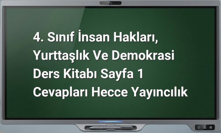 İnsan Hakları, Yurttaşlık ve Demokrasi