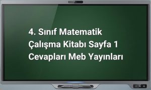 4. Sınıf Matematik Sayfa 1