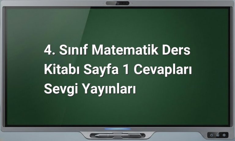 4. sınıf matematik sayfa 1
