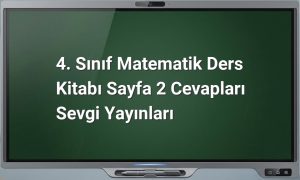 4. Sınıf Matematik Sayfa 2