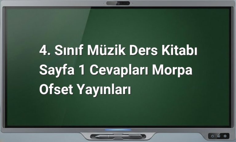 4. Sınıf Müzik Dersi Sayfa 1