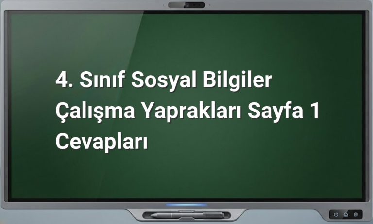 4. sınıf sosyal bilgiler çalışma yaprakları