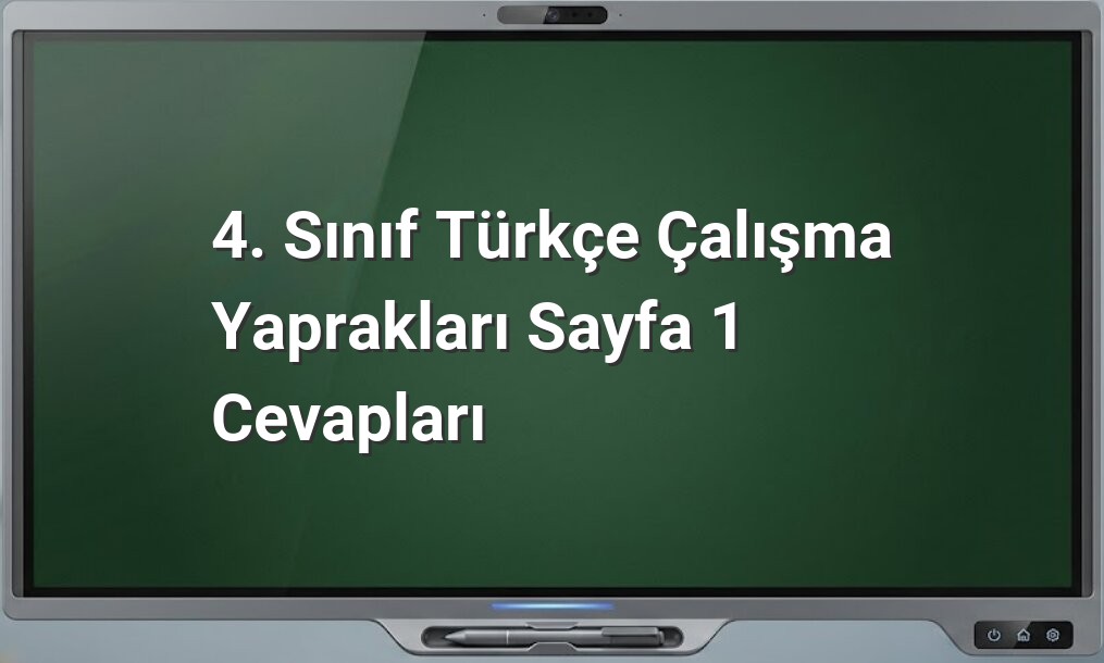 4. sınıf Türkçe çalışma yaprakları