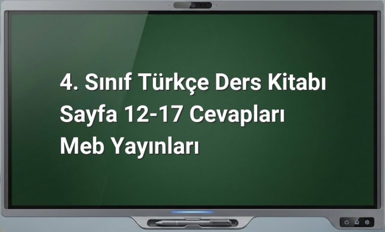4. Sınıf Türkçe ders kitabı cevapları