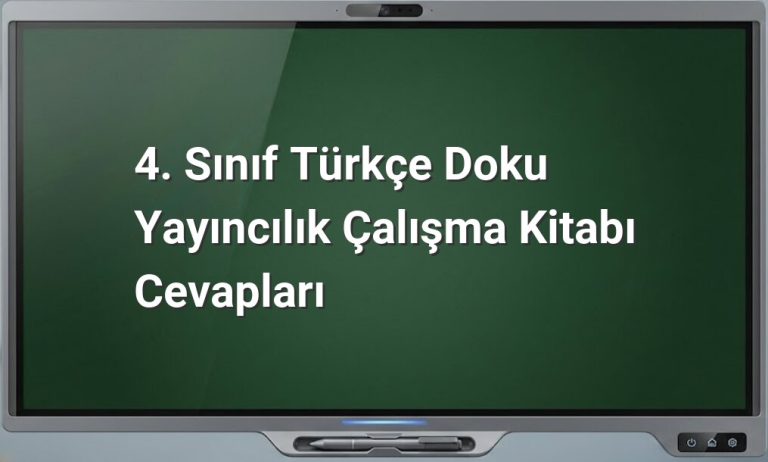 4. Sınıf Türkçe Doku Yayıncılık Cevapları