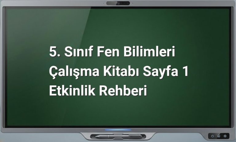 5. Sınıf Fen Bilimleri Sayfa 1