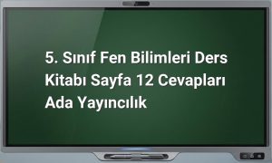 5. Sınıf Fen Bilimleri cevapları