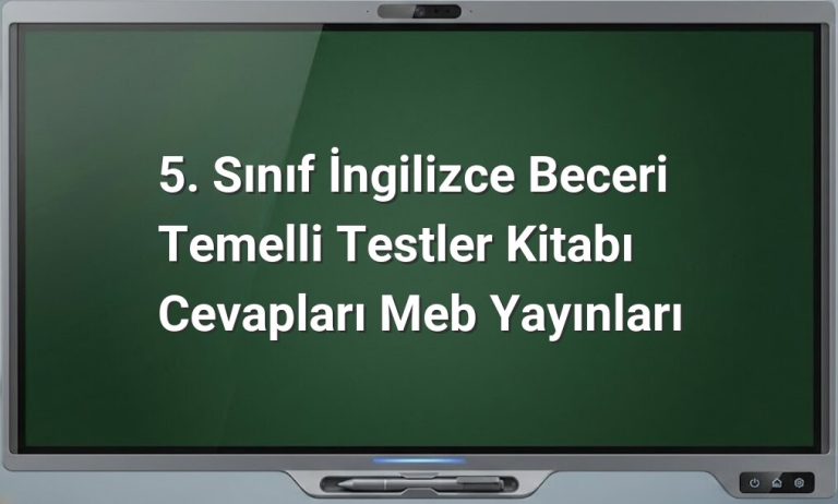 5. Sınıf İngilizce Test Cevapları